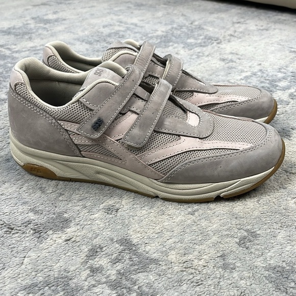 SAS TMV Walking Sneaker Hook and Loop Straps Comfort Taupe Sz 9 - Picture 4 of 12